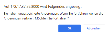 Meldung bei ungespeicherten Eingaben bei Verlassen des Dialogs