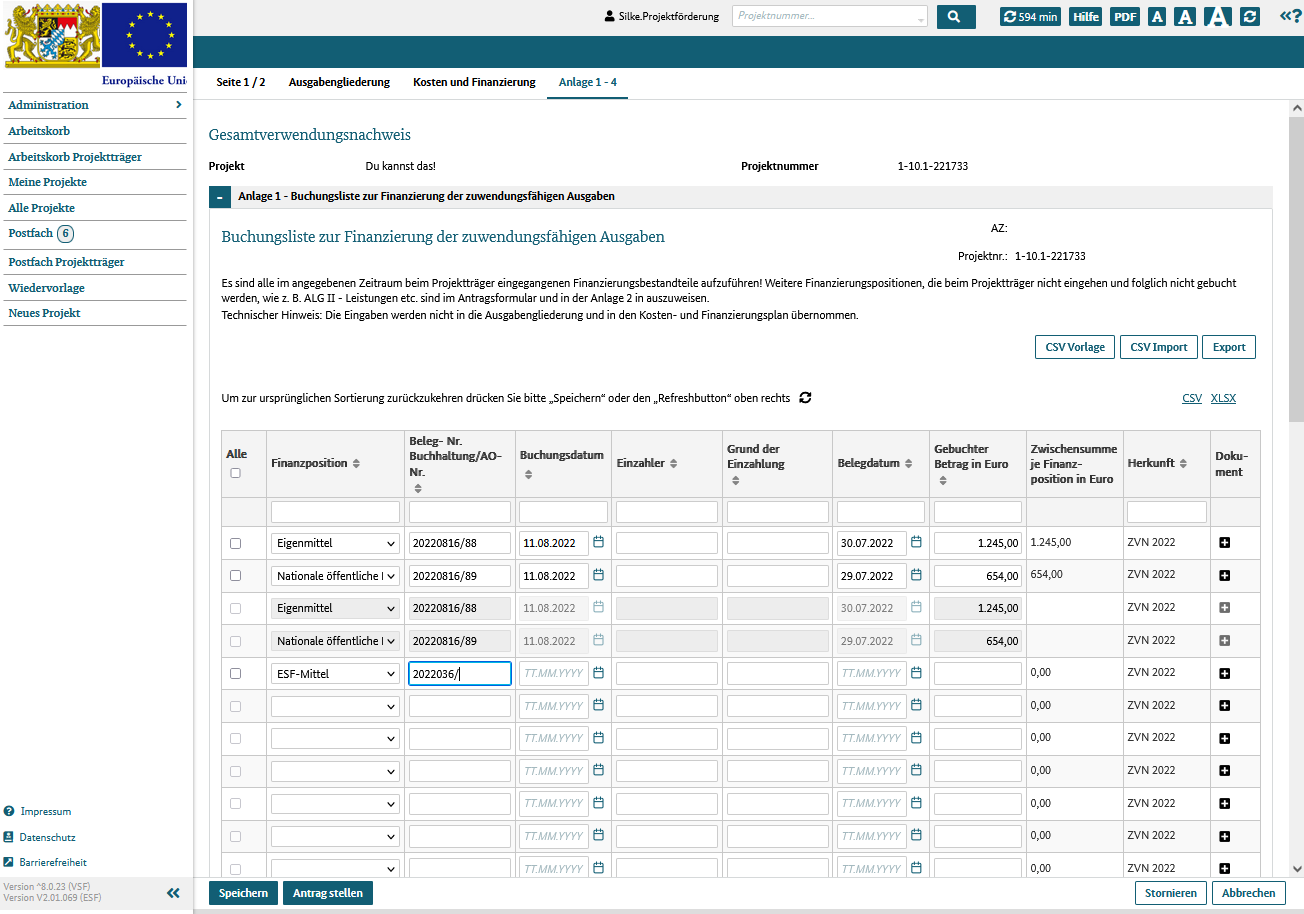 Anlage 1 Finanzierungsmittel